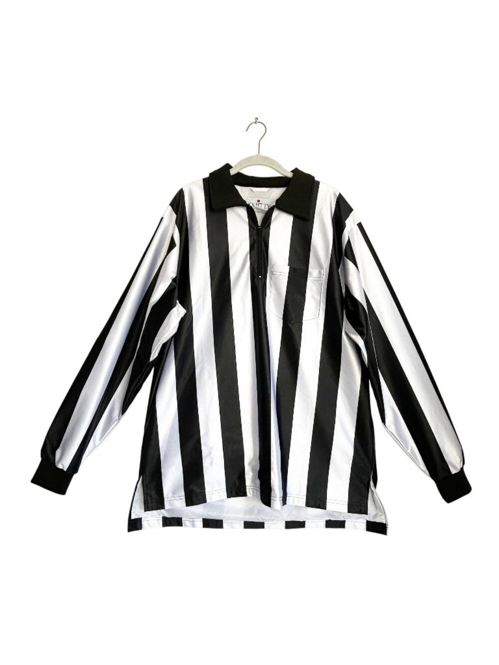 Smitty Men's 2" Stripe Long Sleeve Football Referee Shirt in Black/White - Sz XL
